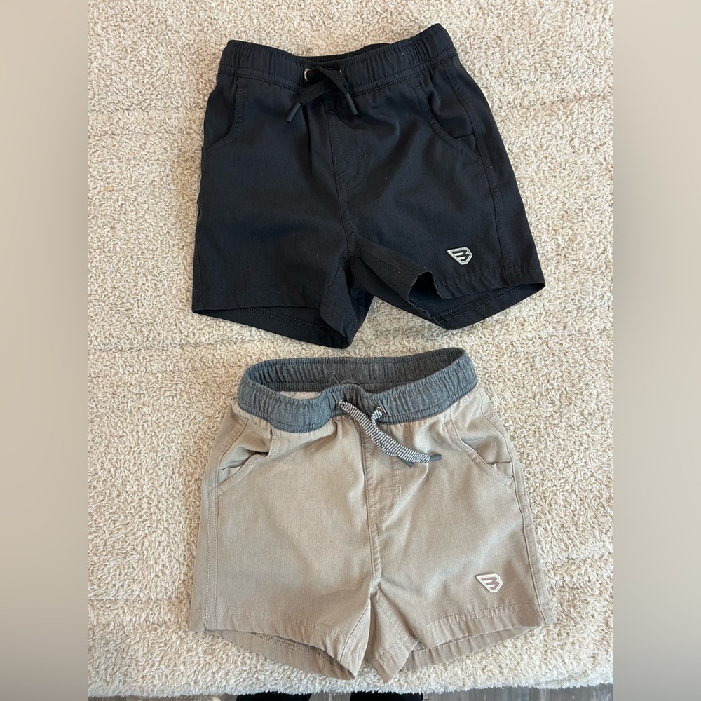 BURLEBO Kids Shorts Set - Black and Tan